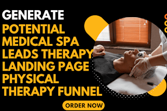 high potential medical spa leads therapy landing page physical therapy funnel