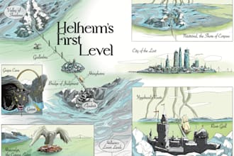 create an epic scifi or fantasy map for dnd, games, or books