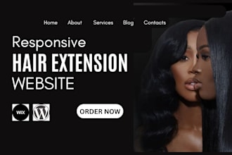 make hair extensions website design hair website salon website, spa website