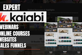 build expert kajabi website redesign, landing page, kajabi online course