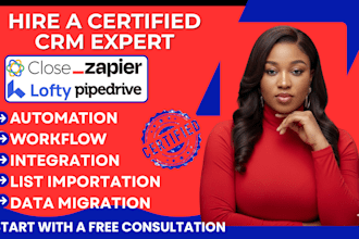 zapier close crm data migration lead importation pipedrive automation lofty form