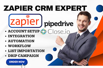 do zapier zaps pipedrive automation close io data migration lead importation crm