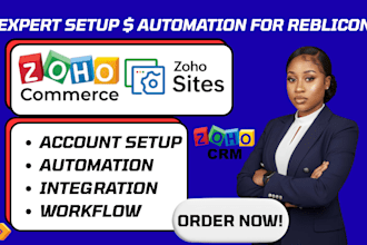 expert setup and customization for zoho sites, zoho commerce, zoho CRM and more