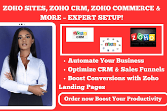 expert setup and customization for zoho sites, zoho commerce, zoho CRM and more
