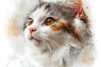 do  paint dog, cat or any pet portrait using watercolor