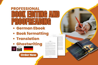 write and proofread german ebook edit, translate german to english format ebook