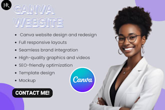redesign or design canva website design canva template mockup canva pro