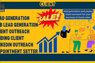 find client,paying media client email outreach and linkedin b2b lead generation