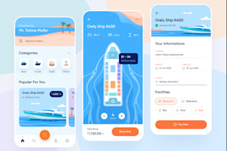 build ship booking app water taxi booking yacht renting app water transportation