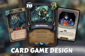 create card game, illustration, board game, playing cards, card game design