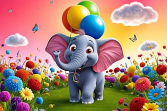 draw amazing children book illustration for storybook, picture book, childrens