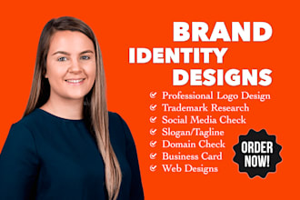create catchy brand name, business name, product name, slogan and logo