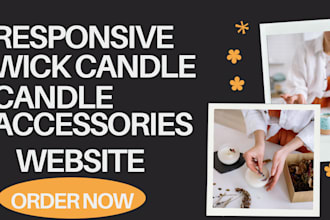 design wick candles website candle holders accessories shopify store candle logo