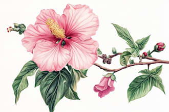 make a beautiful botanical or floral illustration