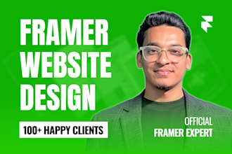 design premium framer website or framer landing page