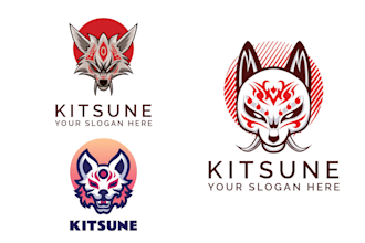 make esport mascot kitsune logo within 24 hours
