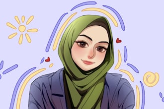make your photo into anime manhwa styled illustration