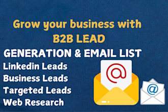 do b2b lead generation, linkedin leads, email list building