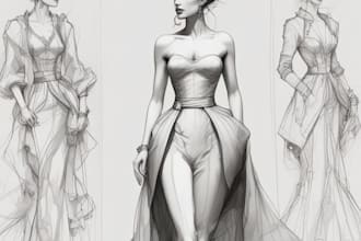 draw a fashion illustration or sketch