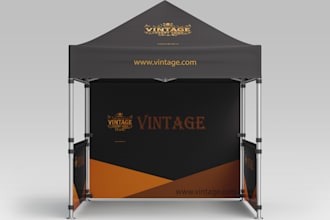 do flyer, stationary, tent  design only for your business