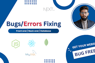 fix react, next js, javascript, html css, bugs, issues