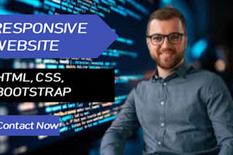 develop a responsive website with HTML CSS bootstrap tailwind