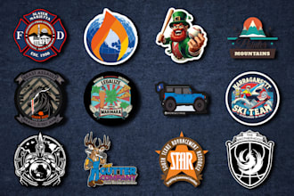 design patch, sticker, badge within 24 hours