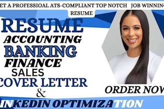 write resume for sales finance accounting banking marketing and investment