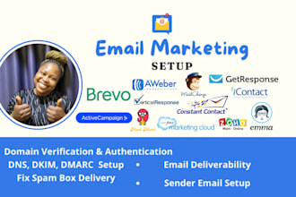 setup or fix spf, dkim, dmarc sender email on brevo, activecampaign, klaviyo