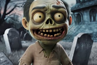 draw horror character illustration concept art