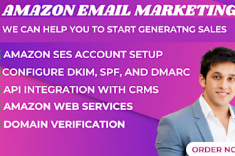 setup amazon marketing amazon promotion ses, aws stmp server ec2 email marketing