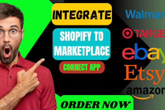 integrate shopify store with amazon, etsy, walmart, and ebay targetplus