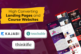be your kajabi, thinkfic, teachable, lms, course website and landing page expert