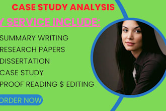 do case study analysis, research and summary writing