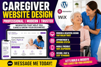caregiver website homecare website healthcare website clinic website redesign