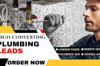 generate plumbing leads landing page hvac construction leads plumbing website