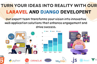 develop and customize django or laravel projects