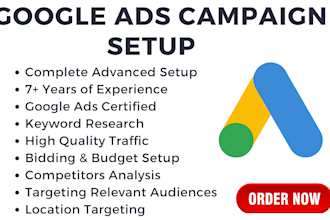 setup, manage and optimize google ads campaigns