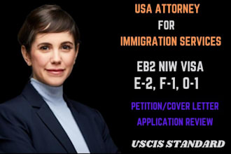 write compelling h1b, l1, b1, b2, f1 eb2 and o visa petitions and cover letters