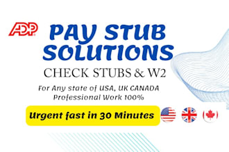 create adp pay stubs, payroll wage earning statements slips