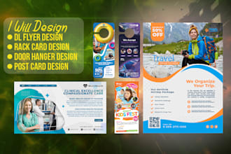 do rack card, postcard, door hanger or dl flyer design