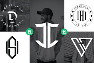 design luxury modern fashion apparel monogram and clothing brand logo