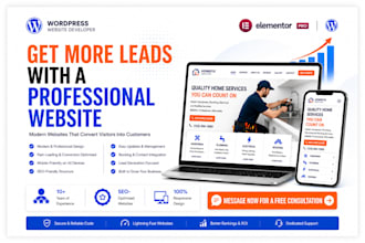 create, handyman, plumbing, electrician, roofing website