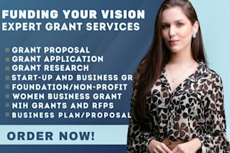 do grant proposal writing, grant research, grant application and business plans