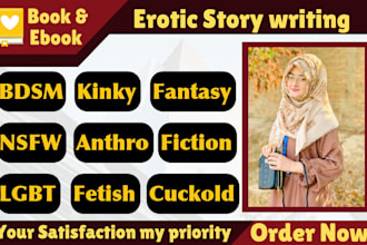 be your romance ghostwriter for nsfw fanfiction, erotica, bdsm, kinky, gay story