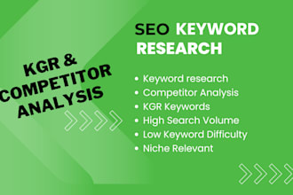 do advanced SEO keyword research including kgr analysis and competitor insights