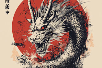 design japanese t shirt design apparel illustration