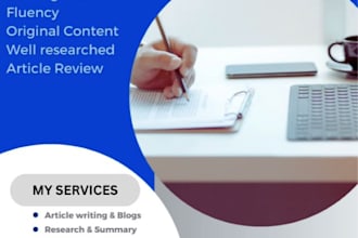 do urgent summaries, articles, proposals and case studies