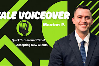 be your professional american voice over narrator