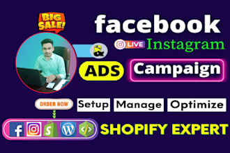 do facebook ads campaign, marketing, instagram advertising for leads and sales
